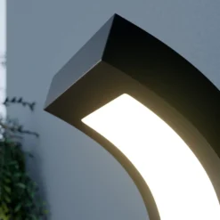 Arcchio LED-ulkoseinävalaisin Advik, antrasiitti, IP54, anturi