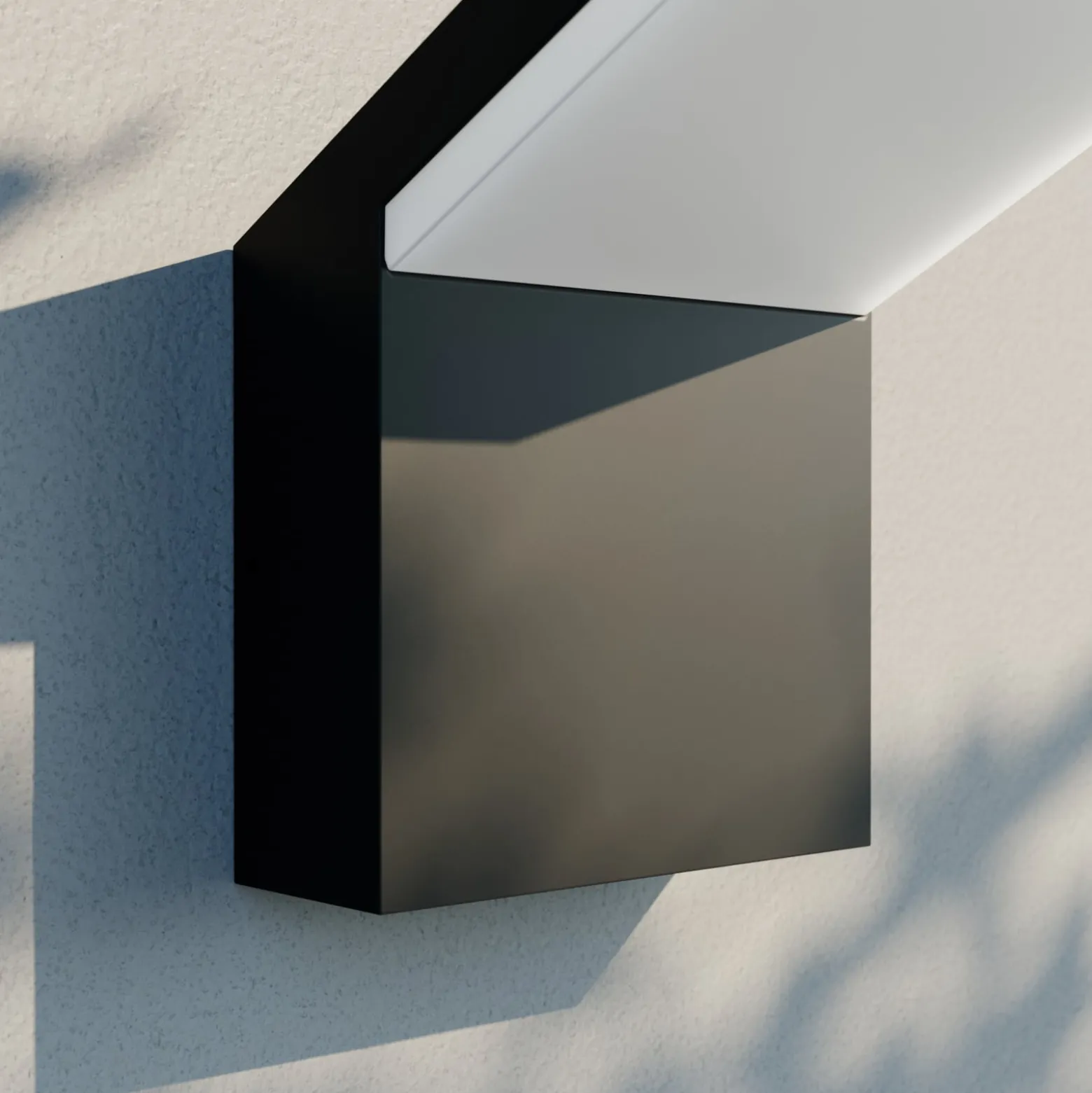 Arcchio LED-ulkoseinävalaisin Yolena, antrasiitti, alumiini, 21cm