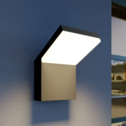Arcchio LED-ulkoseinävalaisin Yolena, antrasiitti, alumiini, 21cm