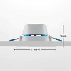 Arcchio LED uppoasennusvalaisin Milaine, valkoinen, himmennettävä, 10
