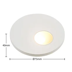 Arcchio LED uppoasennusvalaisin Vexi, Ø 7,5 cm, valkoinen, alumiini, CCT-arvo