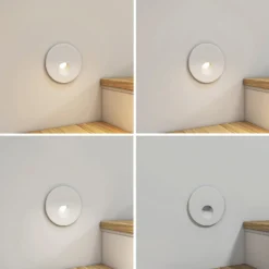 Arcchio LED uppoasennusvalaisin Vexi, Ø 7,5 cm, valkoinen, alumiini, CCT-arvo