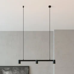 Arcchio riippuvalaisin Brinja, musta, 90 cm, 3-lamppuinen, GU10