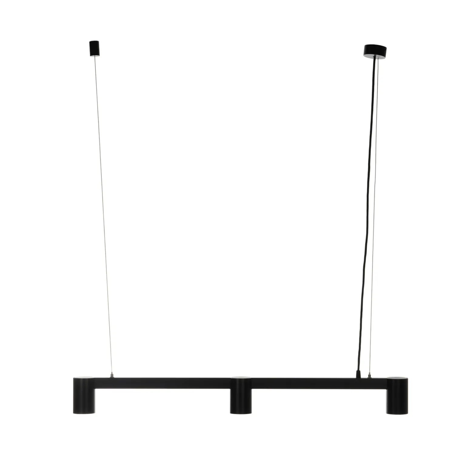Arcchio riippuvalaisin Brinja, musta, 90 cm, 3-lamppuinen, GU10