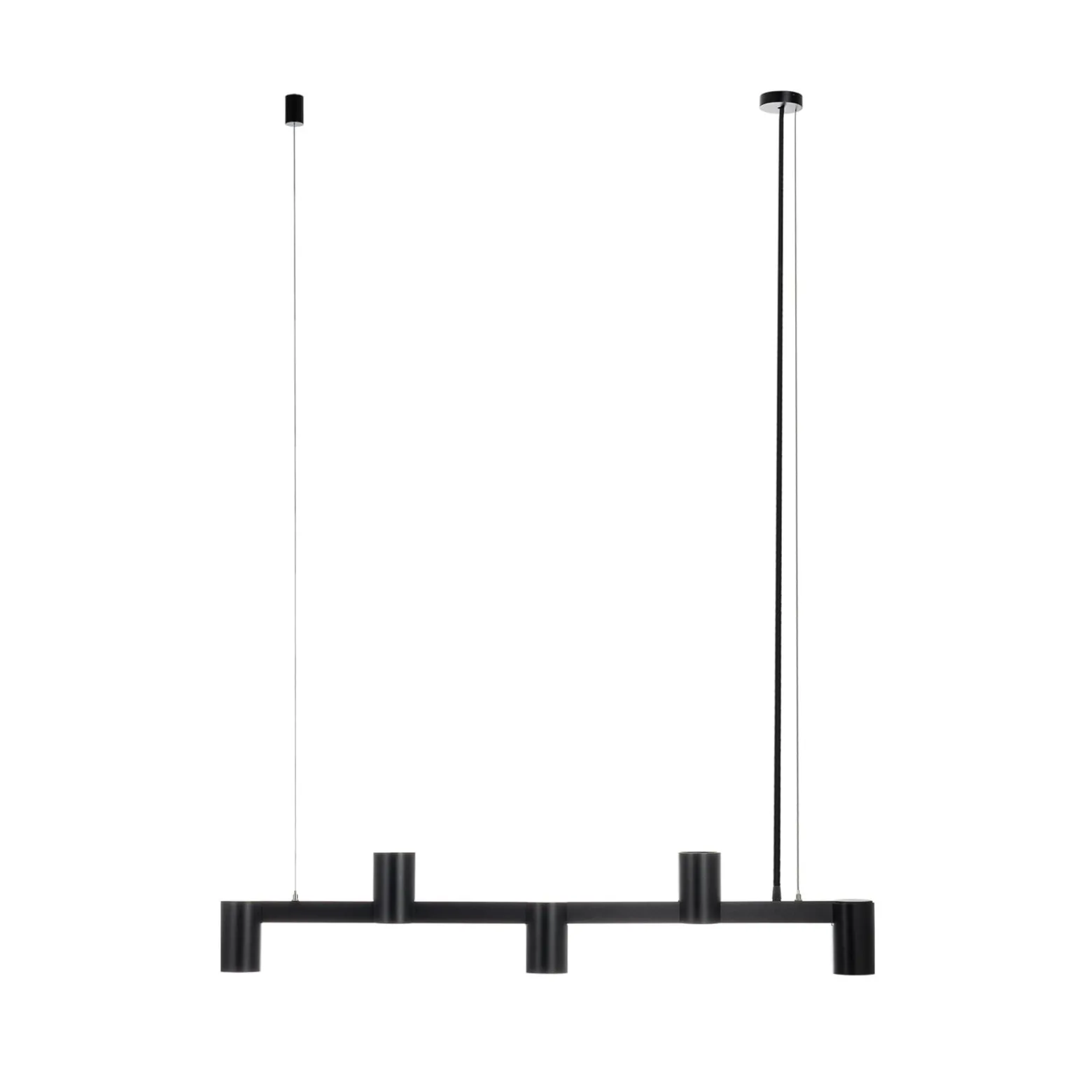 Arcchio riippuvalaisin Brinja, musta, 120 cm, 5-lamppuinen, GU10