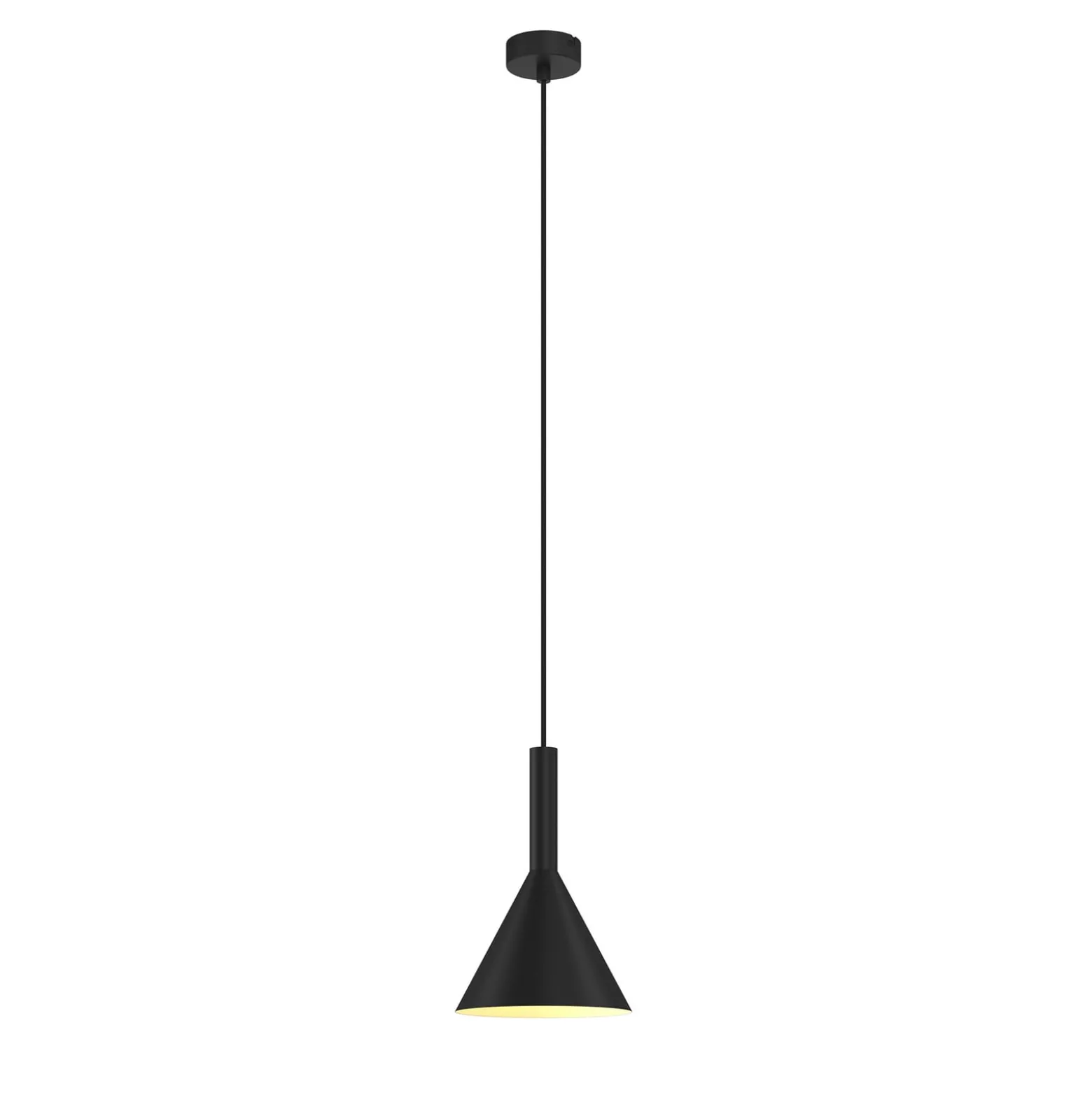 Arcchio riippuvalo Tadej, musta-valkoinen, Ø 19 cm, metalli, E27