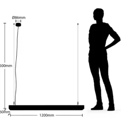 Arcchio Susi LED toimisto-riippuvalaisin, musta, 120cm, 4000K, DALI
