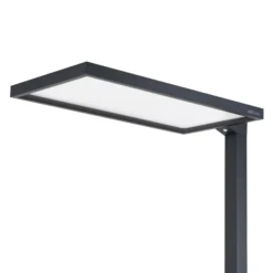 Arcchio toimiston LED-lattialamppu Nelus, musta, anturi, himmennettävä
