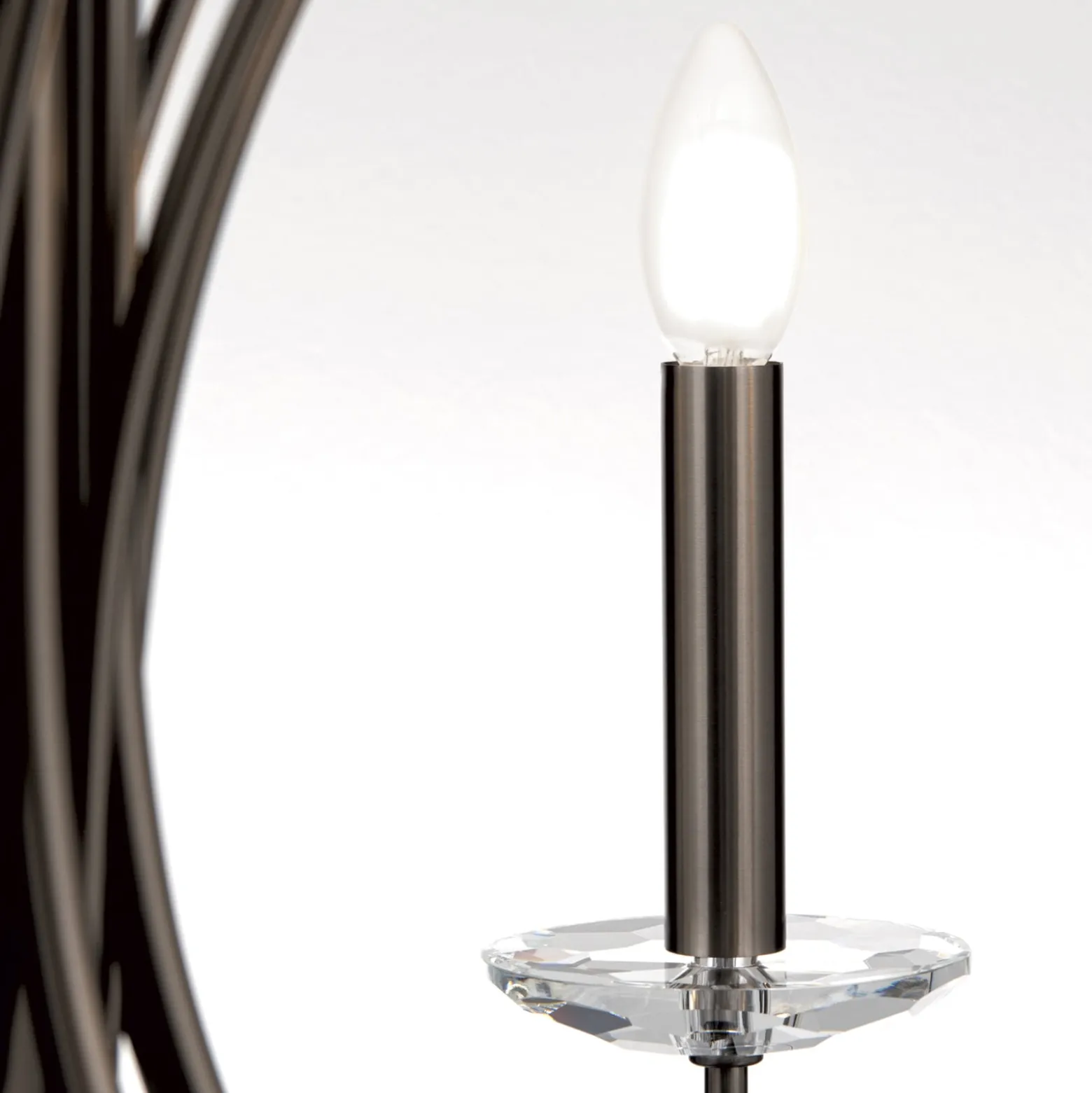 Ariane kattokruunu, nikkeli, Ø 92 cm, kristalli, 10 valoa.