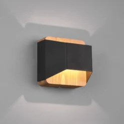 Arino LED-seinävalaisin, musta, leveys 12,2 cm