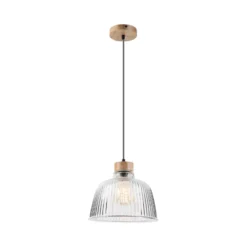 Asta-riippuvalaisin, tammipuu/lasi, halkaisija 28 cm, E27