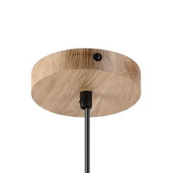 Asta-riippuvalaisin, tammipuu/lasi, halkaisija 28 cm, E27
