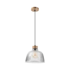 Asta-riippuvalaisin, tammipuu/lasi, halkaisija 28 cm, E27