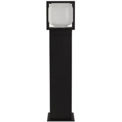 Ateena LED-pylväsvalaisin, IP54, musta, korkeus 65 cm, metallia