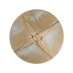 Aura Disk -LED-ulkoseinävalaisin, korkeus 24 cm, antiikkimessinki