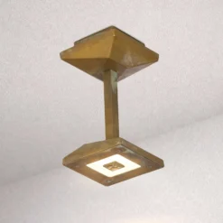 Aura Edge -LED-ulkokattovalaisin, korkeus 20 cm, antiikkimessinki