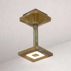 Aura Frame -LED-ulkokattovalaisin, korkeus 20 cm, antiikkimessinki