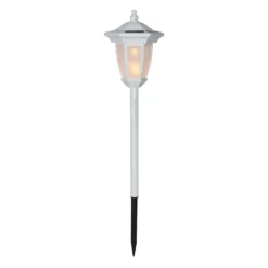 Aurinkokäyttöinen Flame-LED-lamppu 4In1 valkoinen