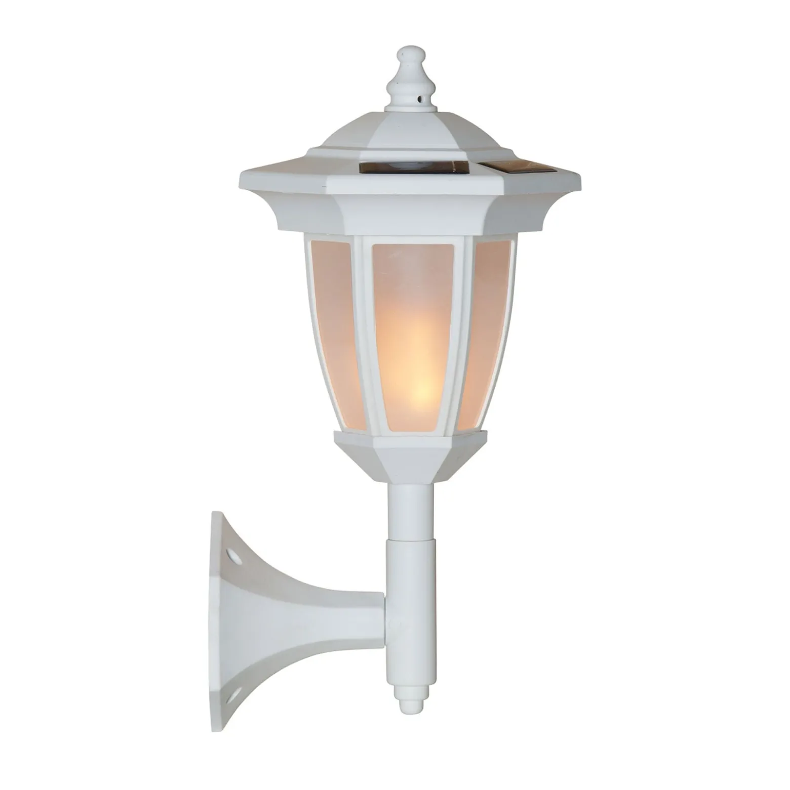 Aurinkokäyttöinen Flame-LED-lamppu 4In1 valkoinen