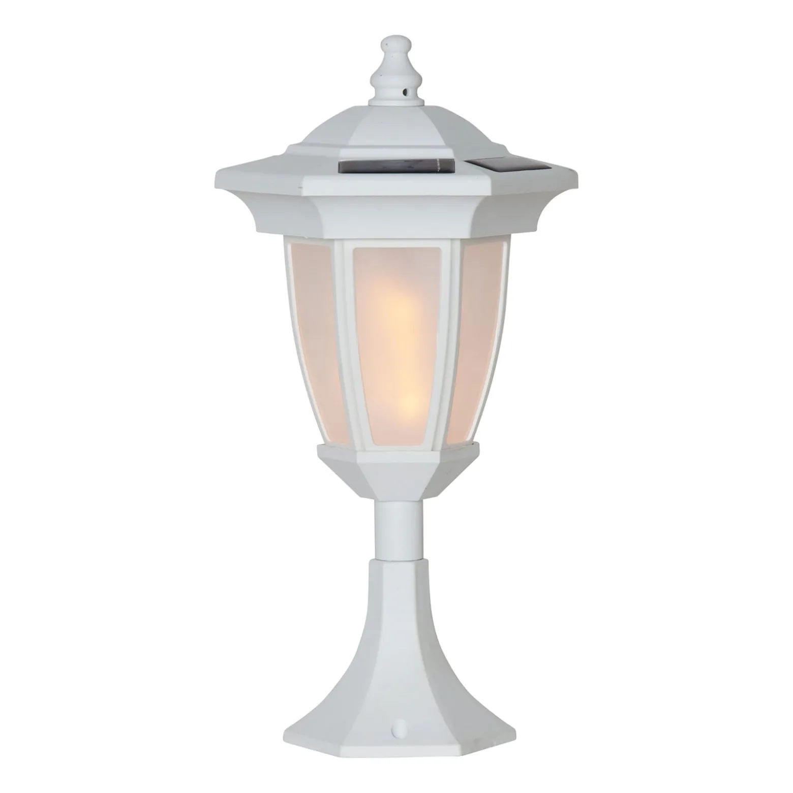 Aurinkokäyttöinen Flame-LED-lamppu 4In1 valkoinen