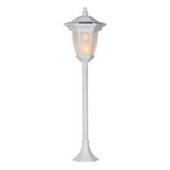 Aurinkokäyttöinen Flame-LED-lamppu 4In1 valkoinen