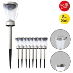 Aurinkokäyttöinen LED-koristelamppu 5146408, 8 kpl