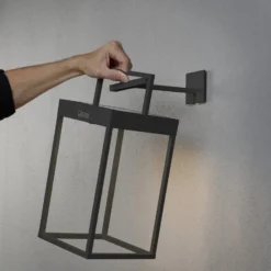 Aurinkokäyttöinen LED-lyhty Portofino, musta