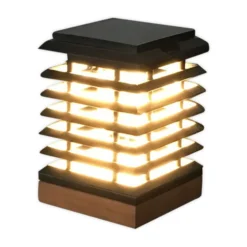 Aurinkokäyttöinen LED-pöytälamppu Tekura tiikkiä