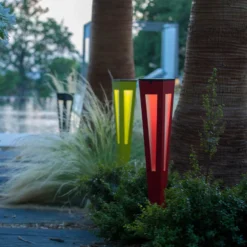 Aurinkokäyttöinen LED-soihtu Tinka, 62 cm, harmaa