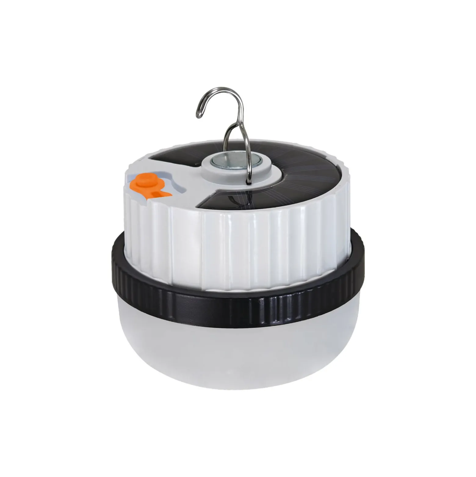 Aurinkokäyttöinen LED-valaisin Ufo, kannettava, muovi, musta/valkoinen