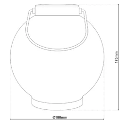 Aurinkokäyttöinen LED-valaisin 52854, valkoinen, metalli, 20 cm, IP44, 2 kpl:n