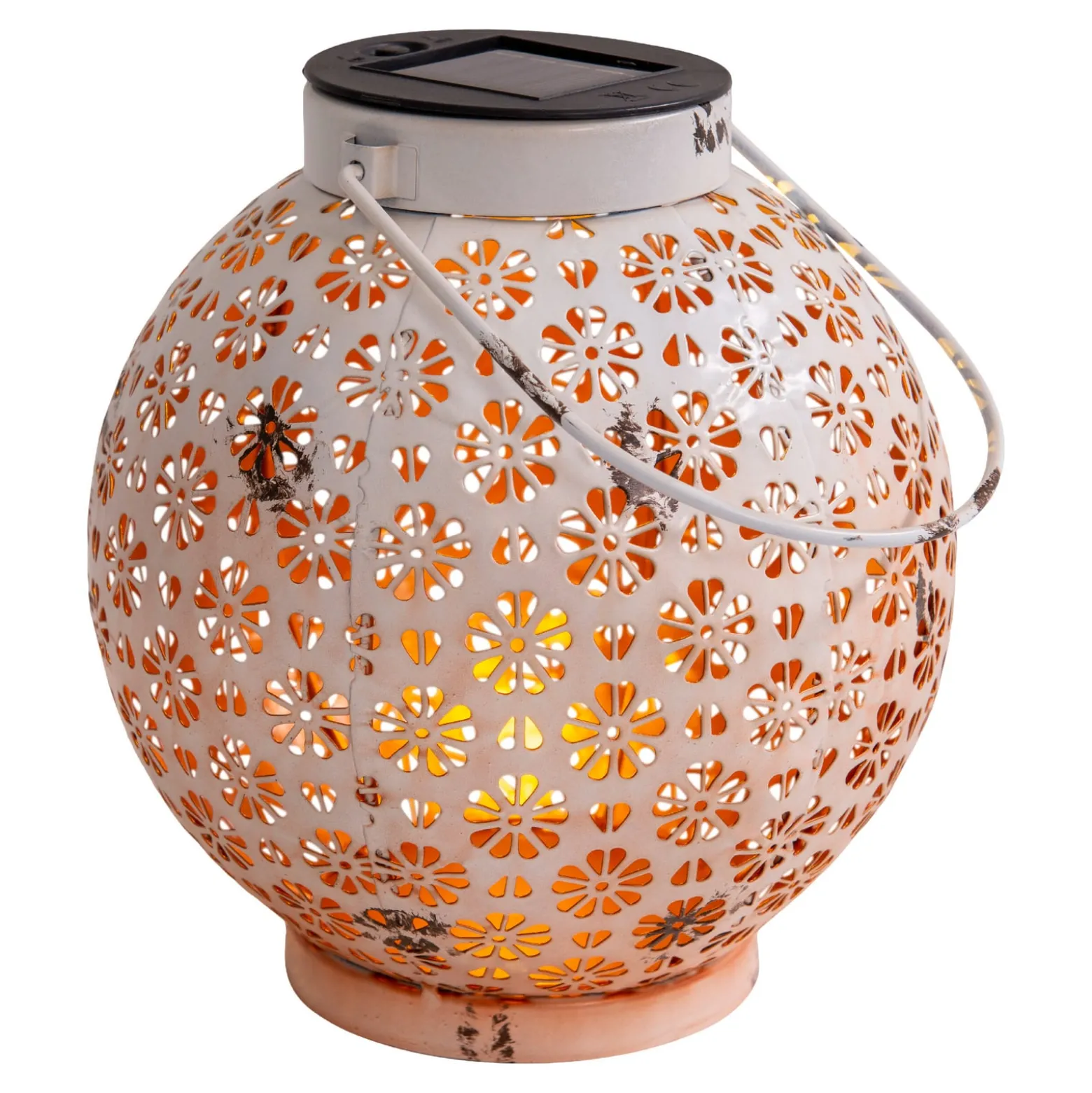 Aurinkokäyttöinen LED-valaisin 52854, valkoinen, metalli, 20 cm, IP44, 2 kpl:n