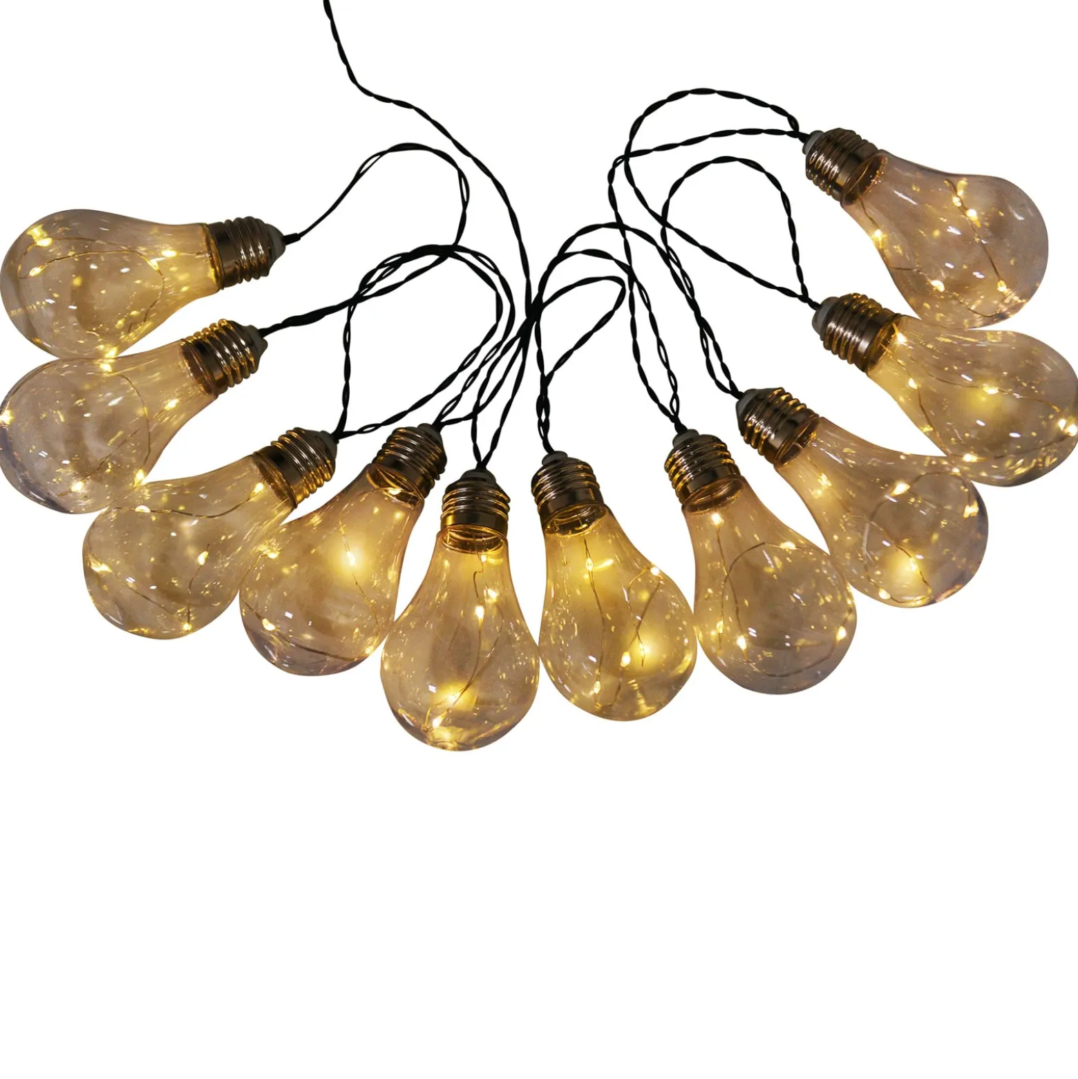 Aurinkokäyttöinen LED-valoketju, 10-lamppuinen