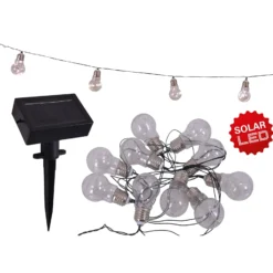 Aurinkokäyttöinen LED-valoketju, 10-lamppuinen