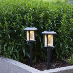 Aurinkokäyttöinen Monaco-LED-lamppu, 2 kpl/pakkaus