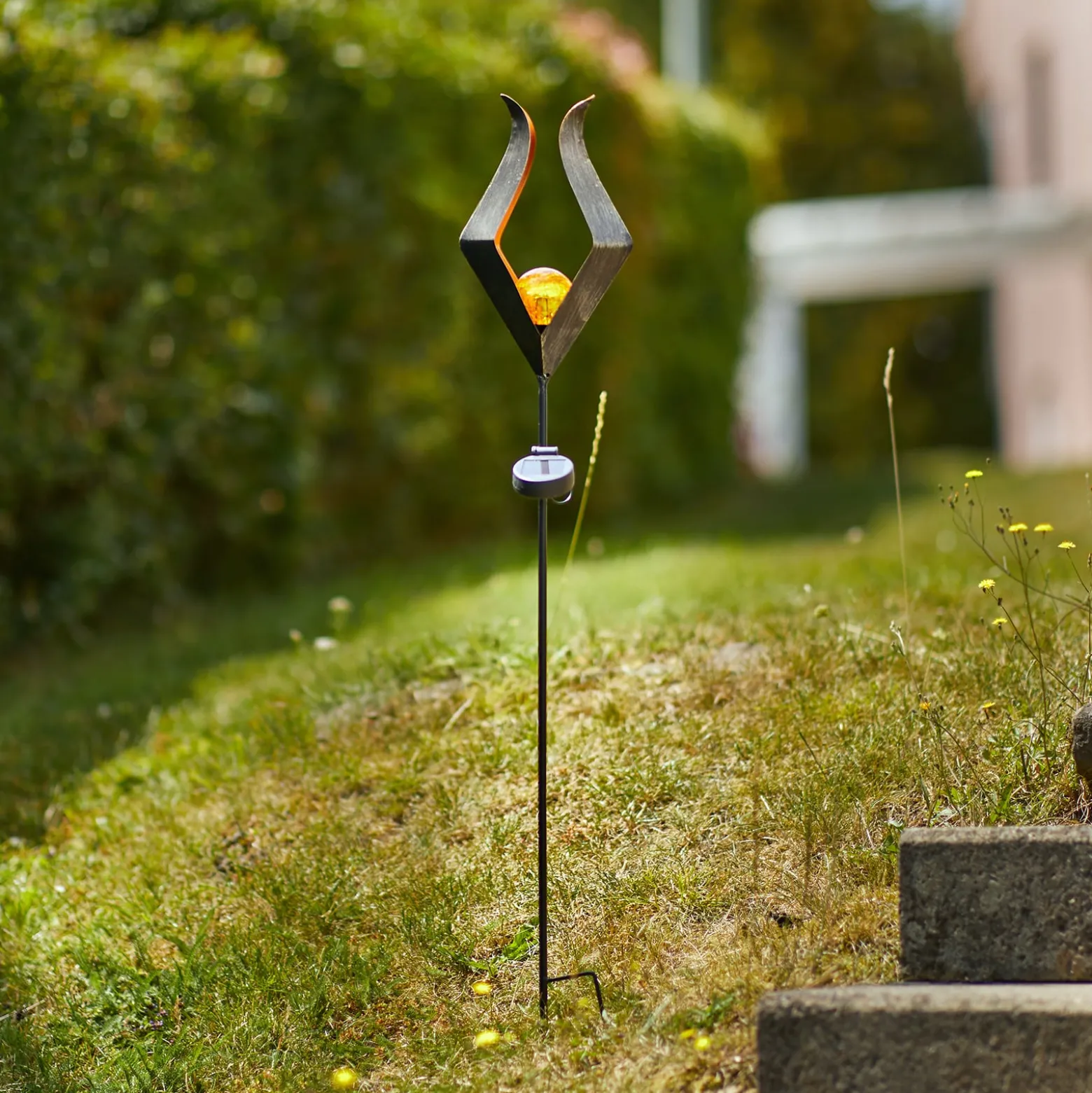 Aurinkokäytt. LED-maapiikkivalo 48702, lasipallo