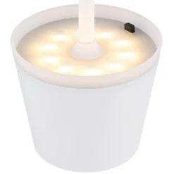 Aurinko-pöytälamppu 36637, IP44, valkoinen
