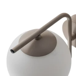 Aurora seinävalaisin, beige, lasia, 17 cm korkea, maapallo, E14