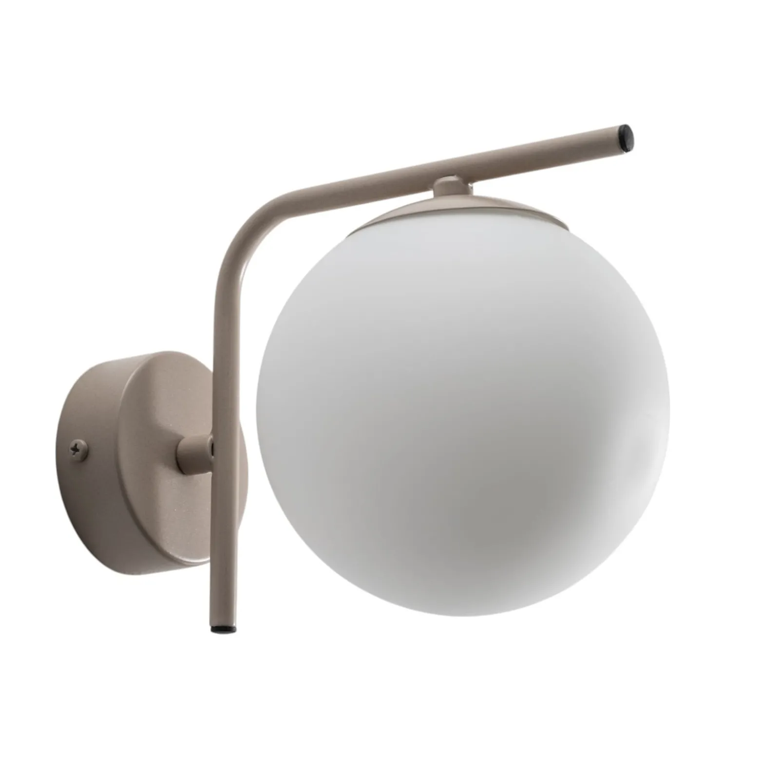 Aurora seinävalaisin, beige, lasia, 17 cm korkea, maapallo, E14