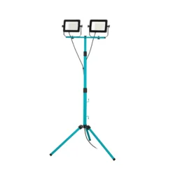 Avelar-LED-kohdevalaisin ulos, musta/turkoosi, korkeus 193 cm, metallia