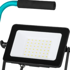 Avelar-LED-kohdevalaisin ulos, musta/turkoosi, leveys 32 cm, metallia