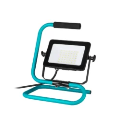Avelar-LED-kohdevalaisin ulos, musta/turkoosi, leveys 32 cm, metallia