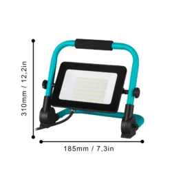 Avelar-LED-kohdevalaisin ulos, musta/turkoosi, leveys 31 cm, metallia