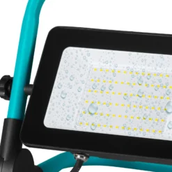 Avelar-LED-kohdevalaisin ulos, musta/turkoosi, leveys 31 cm, metallia