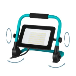 Avelar-LED-kohdevalaisin ulos, musta/turkoosi, leveys 31 cm, metallia