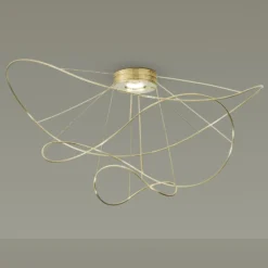 Axolight Hoops 3 LED-kattovalaisin, kultainen