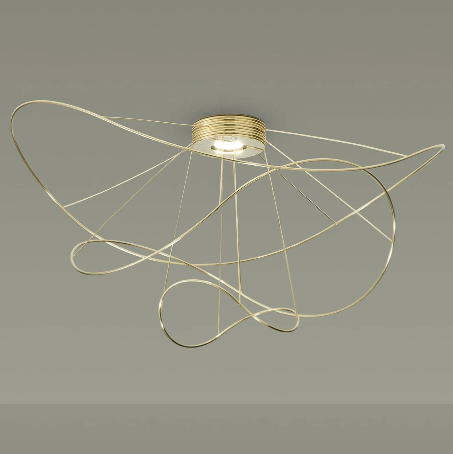 Axolight Hoops 3 LED-kattovalaisin, kultainen
