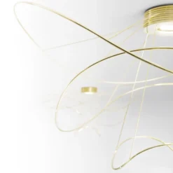 Axolight Hoops 3 LED-kattovalaisin, kultainen