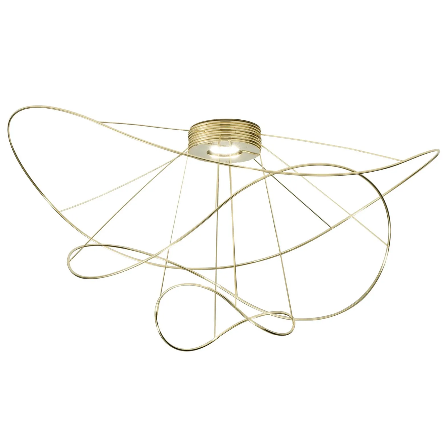 Axolight Hoops 3 LED-kattovalaisin, kultainen
