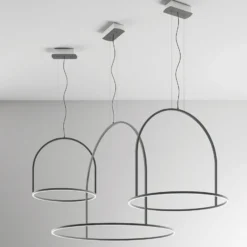 Axolight U-Light 160 -LED-riippuvalo, antrasiitti